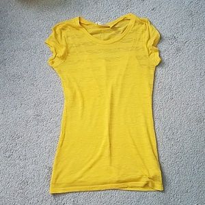 Yellow dual layered t-shirt